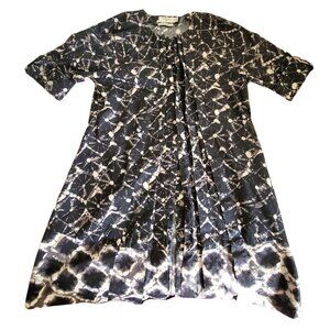 Thakoon Dress 20th Anniversary Black White A-Line Tie Dye Geometric Small LC602
